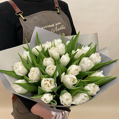 Тюльпаны белый шик - Фото 1