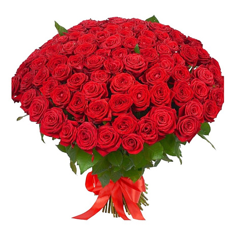Букет 101 красная роза - Фото 1